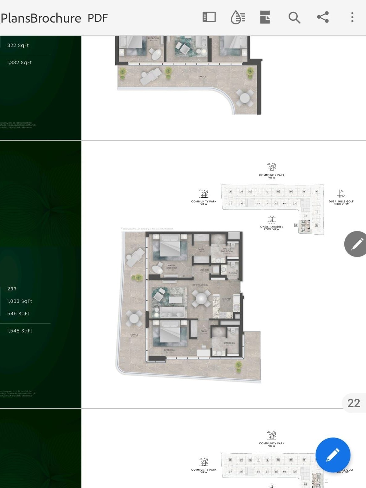 Penthouse | 2BR | Pool & Golf View | Dubai Hills Estate 2