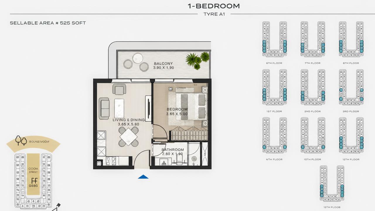 Vacant | High Floor | 1BR | Damac Hills 2
